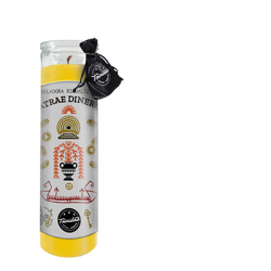 Lumânare Ritualică „Atrae Dinero” – Abundență și Prosperitate Financiară 