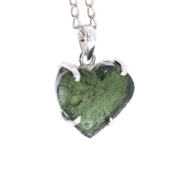 Pandant Moldavit Brut Inima 6.3 - Transformare, evoluţie spirituală rapidă 