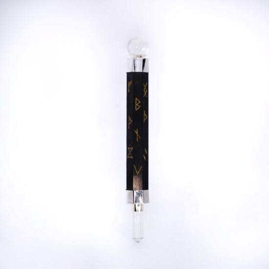 Baghetă Shungit cu Rune – Protecție și Putere Energetică