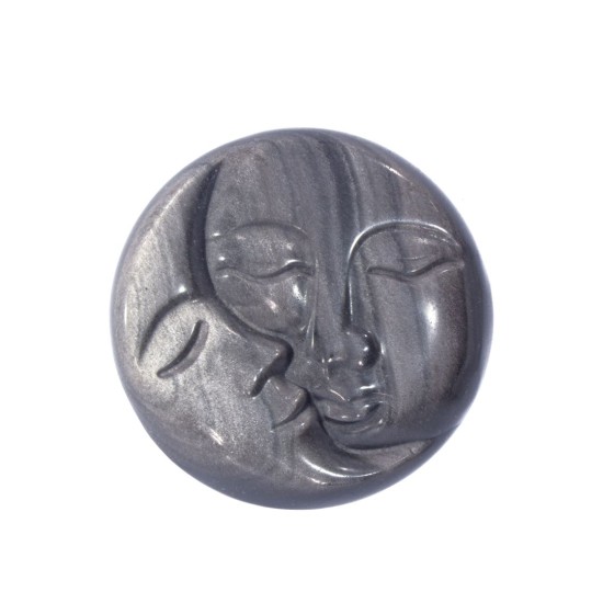 Figurină Obsidian Lună – Protecție Energetică și Puterea Intuiției