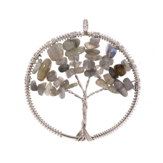 Pandantiv Copacul Vieții cu Labradorit – Protecție și Intuiție
