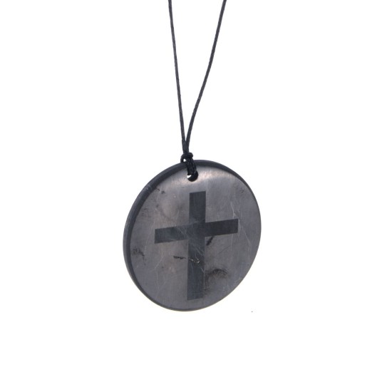 Pandantiv Shungit Cruce – Protectie Energetica si Echilibru