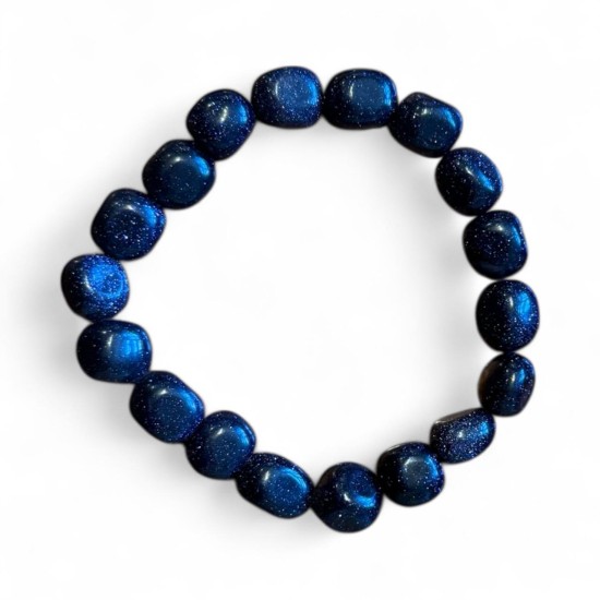 Brățară Goldstone Albastru – Protecție, Liniște și Claritate