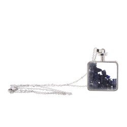 Lant cu Pandantiv Goldstone Albastru 