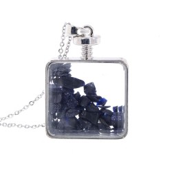 Lant cu Pandantiv Goldstone Albastru 