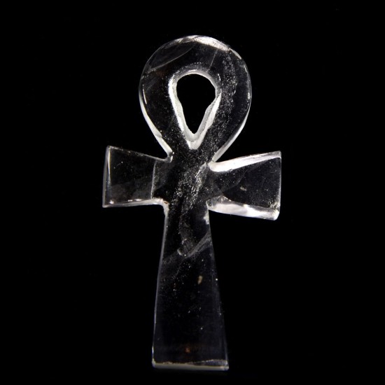 Ankh din Cristal de Stâncă 4cm – Cheia Vieții și a Luminii Divine
