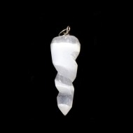 Pandantiv din Selenit Spirala – Purificare, Lumină și Conexiune Spirituală