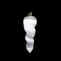 Pandantiv din Selenit Spirala – Purificare, Lumină și Conexiune Spirituală