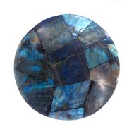 Farfurie Labradorit din Madagascar 19.5cm – Amplificator Energetic și Frumusețe Naturală