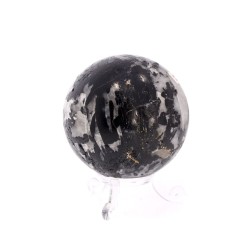 Sfera din Cuart cu Turmalina Neagra 2 - Cristalul Protectiei si Echilibrului Energetic