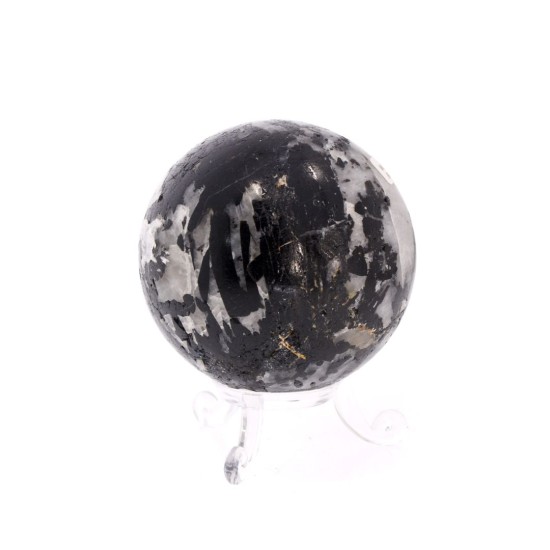 Sfera din Cuart cu Turmalina Neagra 2 - Cristalul Protectiei si Echilibrului Energetic