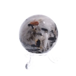 Sfera din Cuart cu Turmalina Neagra 3 - Cristalul Protectiei si Echilibrului Energetic