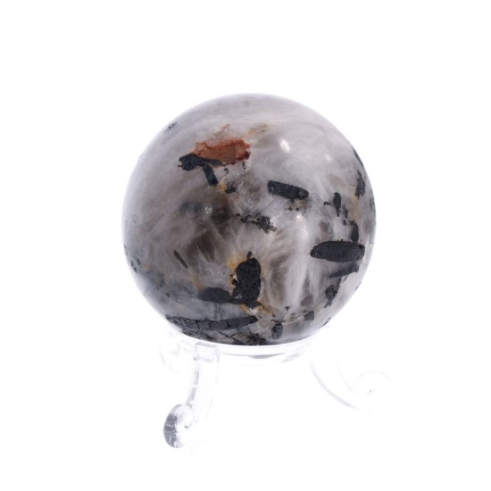 Sfera din Cuart cu Turmalina Neagra 3 - Cristalul Protectiei si Echilibrului Energetic