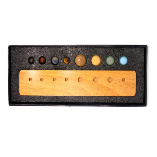 Kit 7 Planete din Cristale Naturale - Set Spiritual pentru Echilibru Energetic si Armonie
