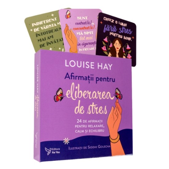 Afirmații pentru eliberarea de stres - Louise Hay - Set carte + cartoline