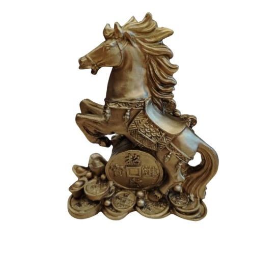 Statuetă Feng Shui: Calul Biruinței pe Moneda de Aur -Atragerea Succesului și a Câștigurilor Rapide în 2026