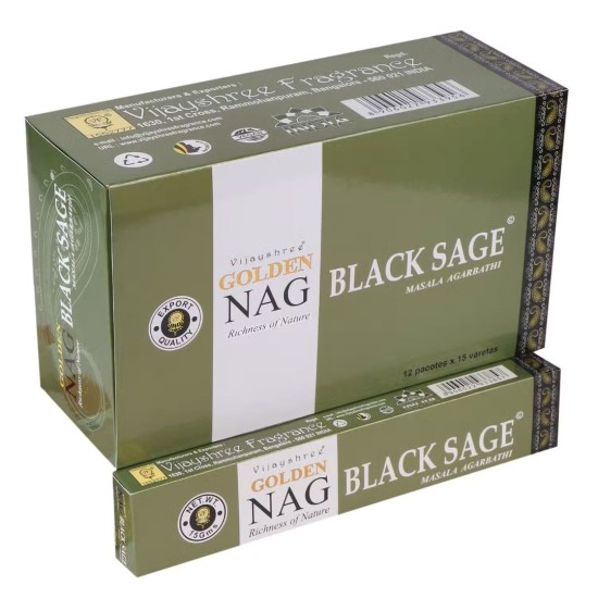 Betisoare Parfumate Golden Nag - Salvie neagră