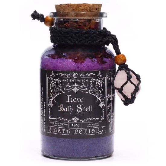 Sare de Baie Ancient Witch cu Pandantiv Cuarț Roz – Iubire