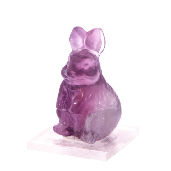 Figurină Iepure din Fluorit – Protecție, Claritate și Energie Pozitivă