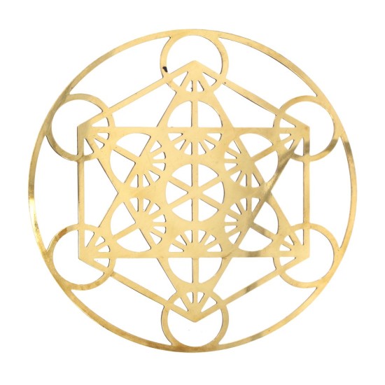 Placa Metal Geometrie Sacra – Cubul lui Metatron, Simbol al Armoniei Universale