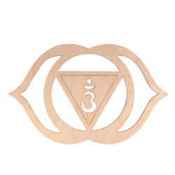 Placa din Lemn Chakra Anahata – Energie a Iubirii si Armoniei Interioare 11x17cm