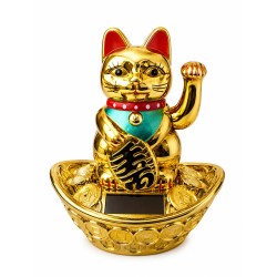 Pisica Maneki Neko pe Pepita Aurie