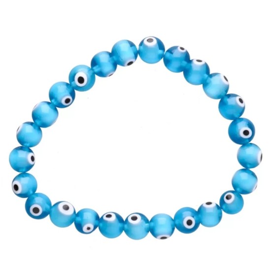 Brățară Evil Eye 8mm – Scutul Tău de Protecție
