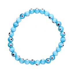 Brățară Evil Eye 6mm – Scutul Tău de Protecție