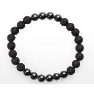 Brățară de Bărbați Lava și Hematit – Forță, Stabilitate și Protecție