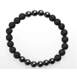 Brățară de Bărbați Lava și Hematit – Forță, Stabilitate și Protecție