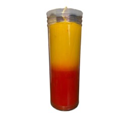 Lumânare Ritualică Roșu & Galben – Putere, Succes și Deschidere de Drumuri