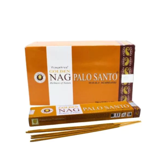 Golden Nag Palo Santo Incense 15 grame Golden Nag Palo Santo Incense 15 grame