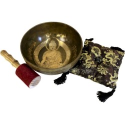 Vas Special Auriu Cântător din Alamă - Buddha