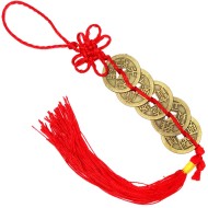 Amuleta Feng Shui 5 Monede Aurii