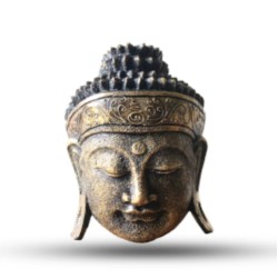 Decoratiune Cap Buddha- Auriu Lucios