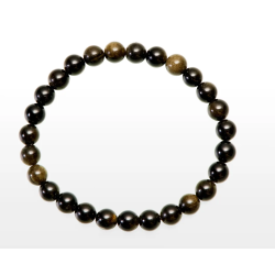 Brățară Obsidian Gold – Piatra Protecției și Puterii Interioare