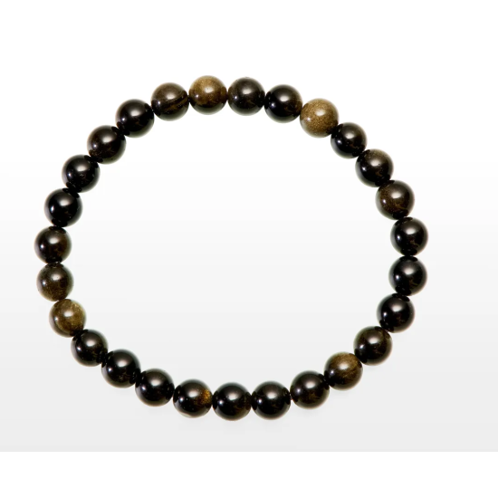 Brățară Obsidian Gold – Piatra Protecției și Puterii Interioare