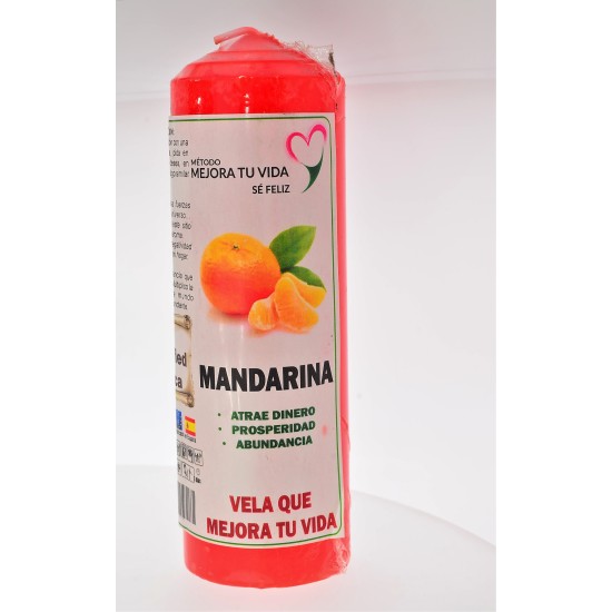 Lumanare ritualizata cu ierburi - Mandarine