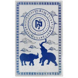 Card Antifurt Elefant si Rinocer Albastru