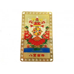 Card Metalic Auriu cu 8 Simboluri