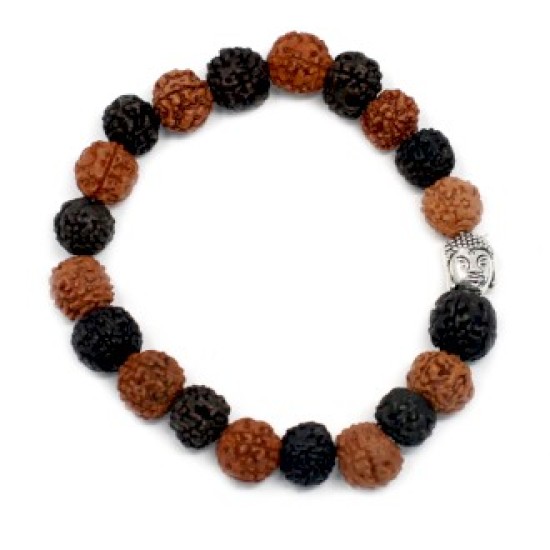 Brățăra Rudraksha Mala Buddha - Mix