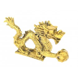 Dragon mic auriu cu perla