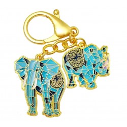 2023 Amuleta Rinocer si Elefant Albastru