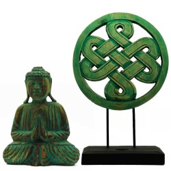 Statuie Buddha si Nodul Mistic Verde
