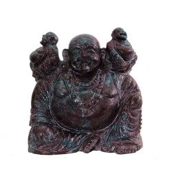 Buddha din Rubin cu Zoisit - Fertilitate si Armonie 