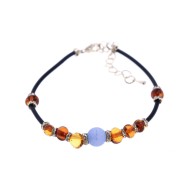 Bratara Ambra Naturala Piele - Protectie Energetica si Echilibru Spiritual